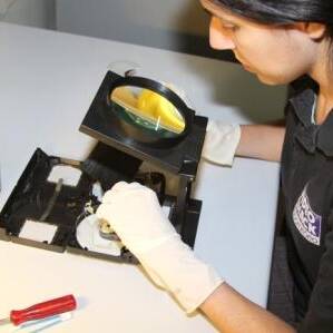 Limpeza higienização de fita vhs mofada