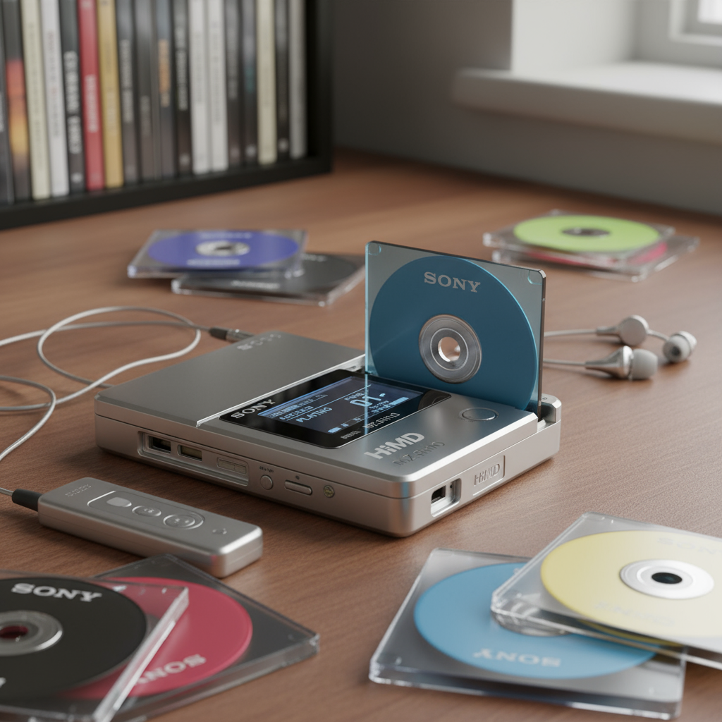 Digitalização de Mídias de Áudio MD Mini Disc